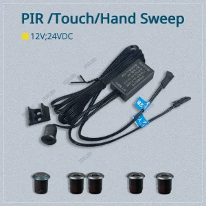 Interrupteur à capteur de mouvement tactile, onde de balayage manuel marche-arrêt 12V-24V, détection de mouvement IR pour placard, lumière d&rsquo;armoire, lampe de tiroir de porte de garde-robe