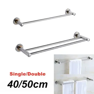 Porte serviettes acier inoxydable chromé poli miroir tube rond embouts…