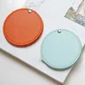 Miroir rotatif rond en cuir – vue 2