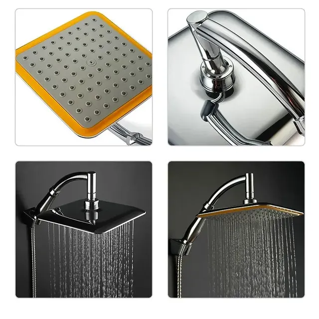 Pommeau douche effet pluie grand diamètre 21cm chrome… – vue 4