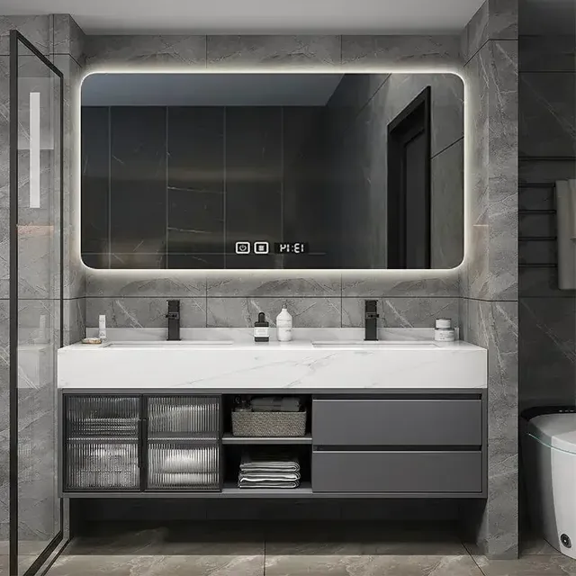 Vanité de salle de bain armoire de salle de bain moderne… – vue 4