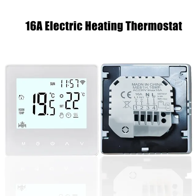 Thermostat WiFi Intelligent Tuya 3A/16A – vue 5