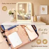 Miroir maquillage rechargeable typeC compact LED tactile… – vue 6
