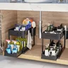 Organisateur sous évier plastique noir modulaire deux… – vue 2