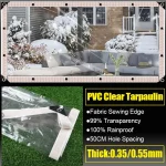 Gril imperméable transparent en PVC personnalisé, toile transparente épaissie, abri de plantes, couverture de pluie, pergolas, auvent, clôture, écran étanche