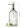 Distributeur de savon en verre transparent pour salle de… – vue 5