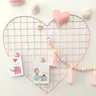 Panneau grille coeur métal rose poudré solide design… – vue 2