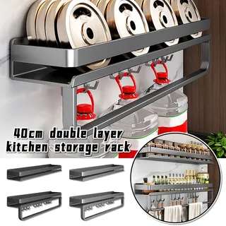 Organisateur mural cuisine inoxydable double couche rangement épices…