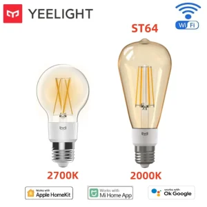 Yeelight – ampoule intelligente à Filament LED E26/E27, 500/700 Lumens, 6W, contrôle par application, pour Mi Home Homekit SmartThings Alexa Yeelight – ampoule intelligente à Filament LED E26/E27, 500/700 Lumens, 6W, contrôle par application, pour Mi Home Homekit SmartThings Alexa