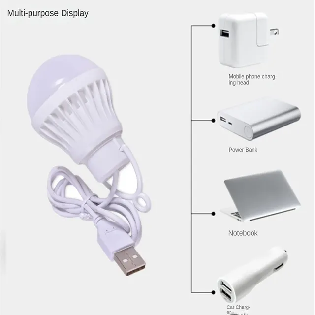 Ampoule USB LED lampe de Camping Portable Mini ampoule… – vue 2