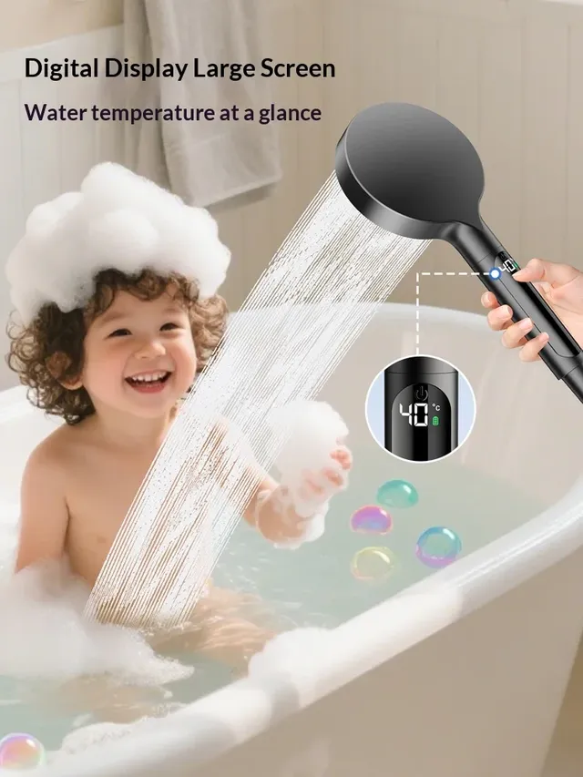Pommeau de douche à main à température numérique – vue 2