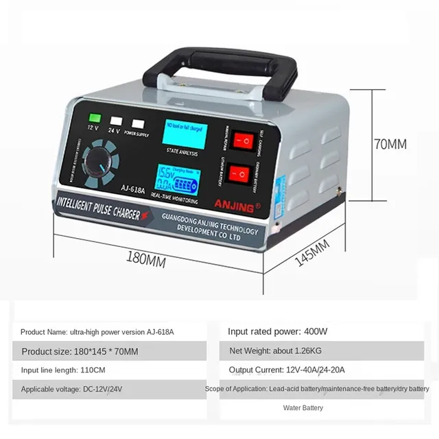 Chargeur de batterie intelligent pour voiture 400W 40a – vue 4