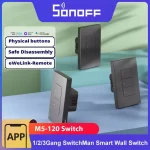 SONOFF M5-120 US SwitchMan commutateur mural WiFi intelligent 1/2/3 Gang bouton mécanique commutateur APP commande vocale via e-WeLink Alexa Google