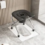 Tabouret de toilette pliable en acier inoxydable pour femmes enceintes et personnes âgées, chaise de salle de bain Design en U, siège de bain Stable et antidérapant