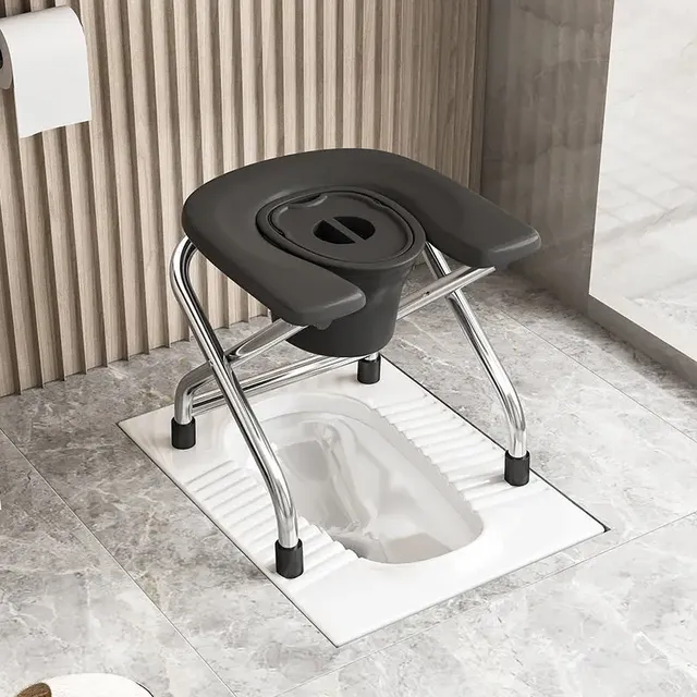 Tabouret de toilette pliable en acier inoxydable pour…