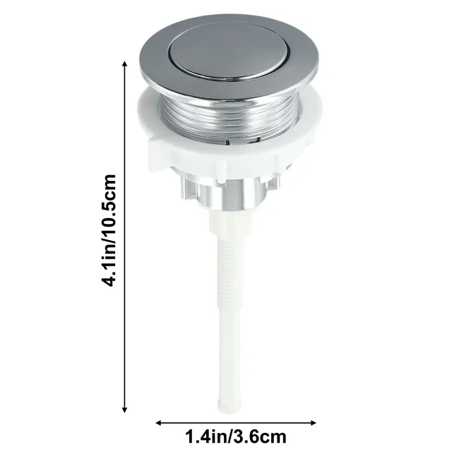 Bouton poussoir de toilette chromé ABS – vue 5