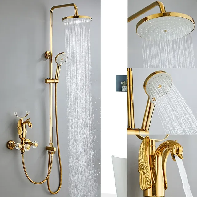 Robinet de douche doré de luxe – vue 4