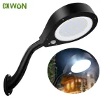 Lumière de douche solaire LED lampe solaire étanche extérieure détecteur de mouvement éclairage mural pour guirlande Patio Wall Street