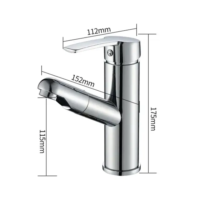 Robinet de lavabo de salle de bains extractible à… – vue 6