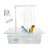 Baignoire à oiseaux douche automatique perruche baignoire Cage oiseaux perroquets bain circulation d&rsquo;eau baignoire perruche baignoire douche fontaine