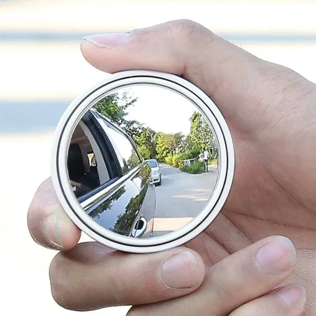Rétroviseur convexe rond cadre chromé miroir auxiliaire… – vue 5