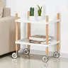 Chariot desserte roulante deux niveaux scandinave… – vue 3