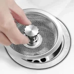 Filtre d&rsquo;évier de cuisine en acier inoxydable, maille d&rsquo;évier, crépines d&rsquo;égout, collecteur de canalisations de sol de salle de bains, trou de vidange de déchets, filtre piège