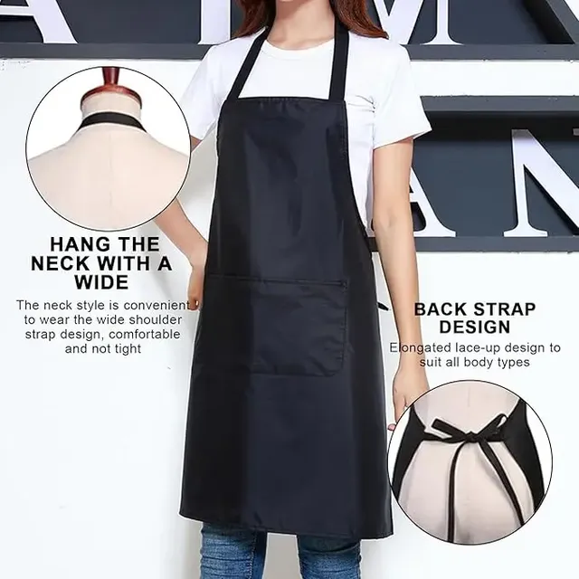 Tablier de cuisine tablier de Chef à col licou avec… – vue 3