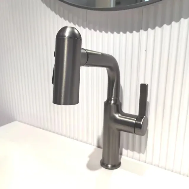 Mitigeur monocommande lavabo évier bec coudé acier… – vue 3