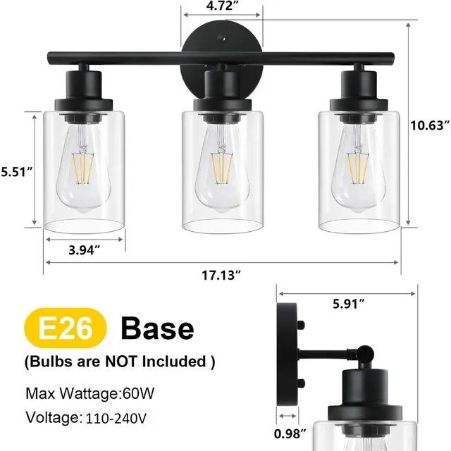 Luminaires muraux modernes pour miroir de salle de bain – vue 5