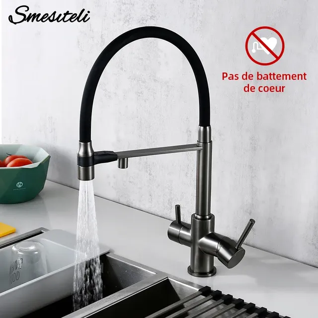 Robinet de cuisine gris bronze mitigeur d'évier en… – vue 2