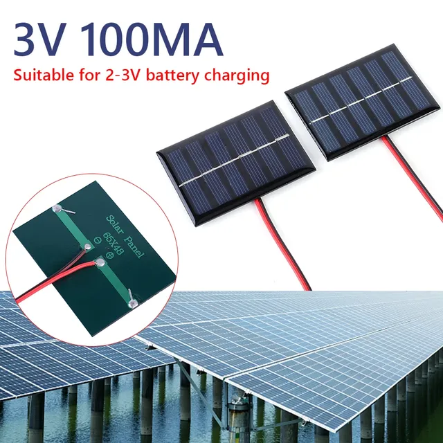 5W 5V/12V 1W 3V Mini panneau solaire polysilicium… – vue 4