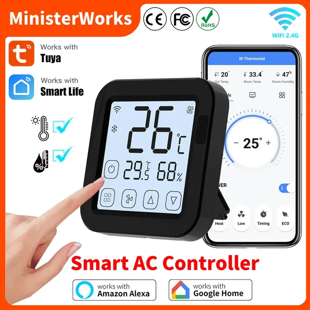 Thermostat de climatiseur intelligent Tuya