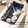 Évier cuisine encastré inox 304 brossé effet nidabeille… – vue 2