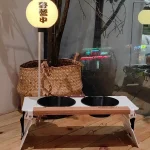 Double gamelle pour chien de camping, bol d&rsquo;eau spécial peu profond T1 petit chien anti-basculement