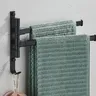 Porte serviettes pivotant aluminium noir mat quatre bras… – vue 3