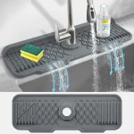 Tapis anti-éclaboussures en Silicone pour robinet de cuisine, tapis de Drainage d&rsquo;évier, tapis de collecte d&rsquo;évier, tapis de séchage de Drainage, protecteur de comptoir de salle de bains