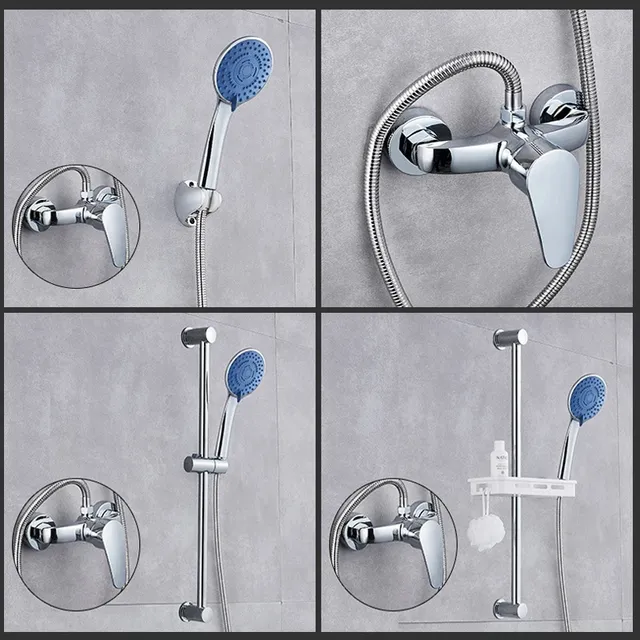 Pommeau de douche à effet de pluie chromé – vue 2