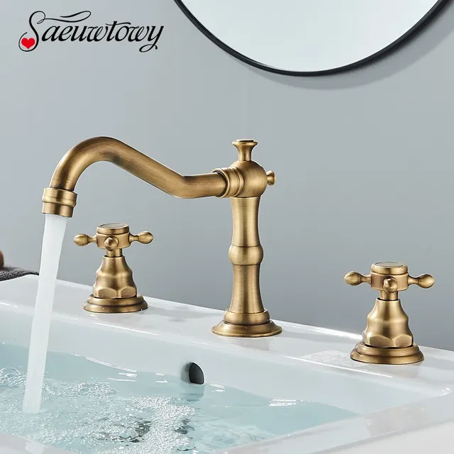 Robinet de salle de bains en laiton Antique – vue 2