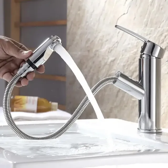Robinet de lavabo de salle de bains extractible à…