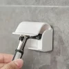 Organisateur de salle de bain-support de rasoir de douche mural, pas besoin d&rsquo;alimentation, plastique, rangement de salle de bain, accessoires, facile à organiser