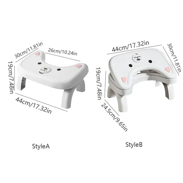 Tabouret toilette pliant antidérapant plastique… – vue 6