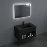Lavabo européen en céramique intégré – vue 1