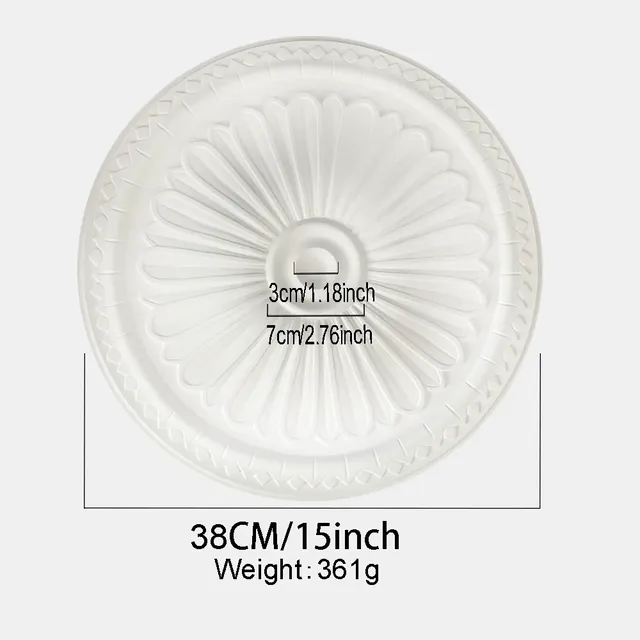 Panneau de lampe en PU rond en forme de plafond – vue 3