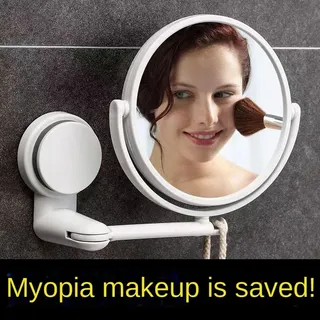 Miroir mural maquillage rond double face grossissant pliable articulé…