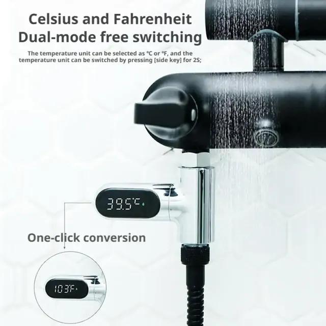 Thermomètre de douche d'eau domestique à affichage LED… – vue 5