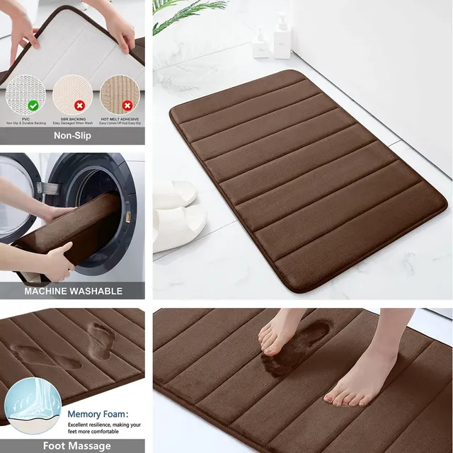 Tapis de bain Super absorbant en mousse à mémoire de forme – vue 5