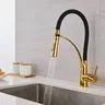 Robinet mitigeur de cuisine en caoutchouc Nickel brossé – vue 2