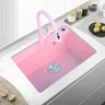 Pour évier en pierre de Quartz rose – vue 2