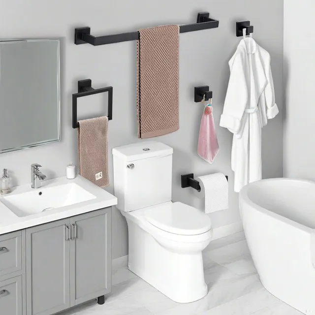 Ensemble de matériel de salle de bain Accessoires Acier… – vue 2